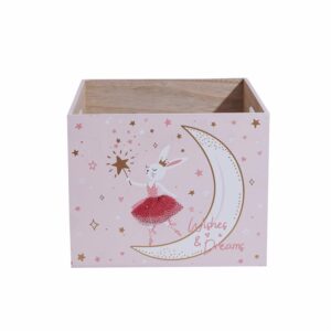 Cajón De Madera Conejita FREE HOME 25 x 25 x 20 Cm