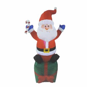 Inflable De Santa En Regalo Con Luces Led JOY 120 Cm