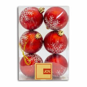 Set Bombillos Navideños Diseño Copo De Nieve JOY X6 Uds