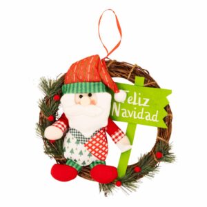 Corona De Santa Feliz Navidad JOY 33 x 33 Cm