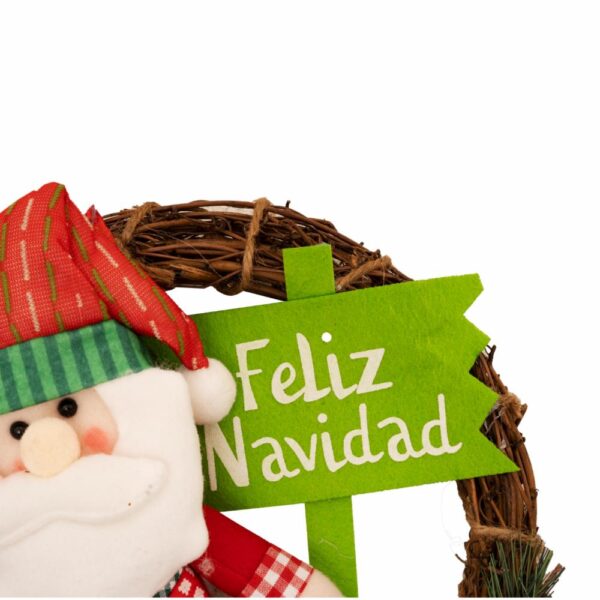 Corona De Santa Feliz Navidad JOY 33 x 33 Cm - Imagen 2