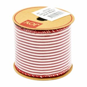 Cinta Blanca Líneas Rojas JOY 6,3 Cm x 4,57M