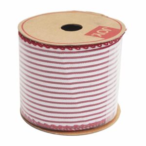 Cinta Gorros Nomos Blanco-Rojo JOY 6,3 Cm x 4,57M