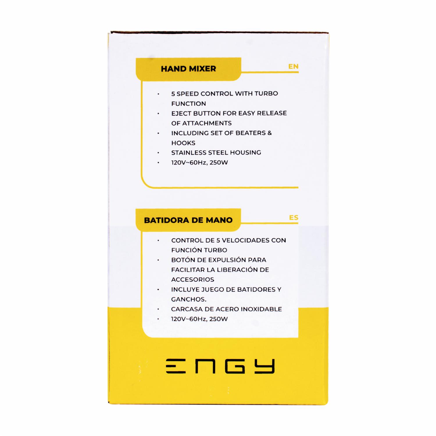 Batidora Manual 250 W Modelo HM-532 ENGY 5 Velocidades - Imagen 5