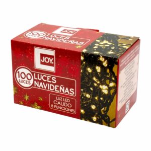 Luces Navideñas Led Color Cálido 8 Funciones JOY 100 Luces