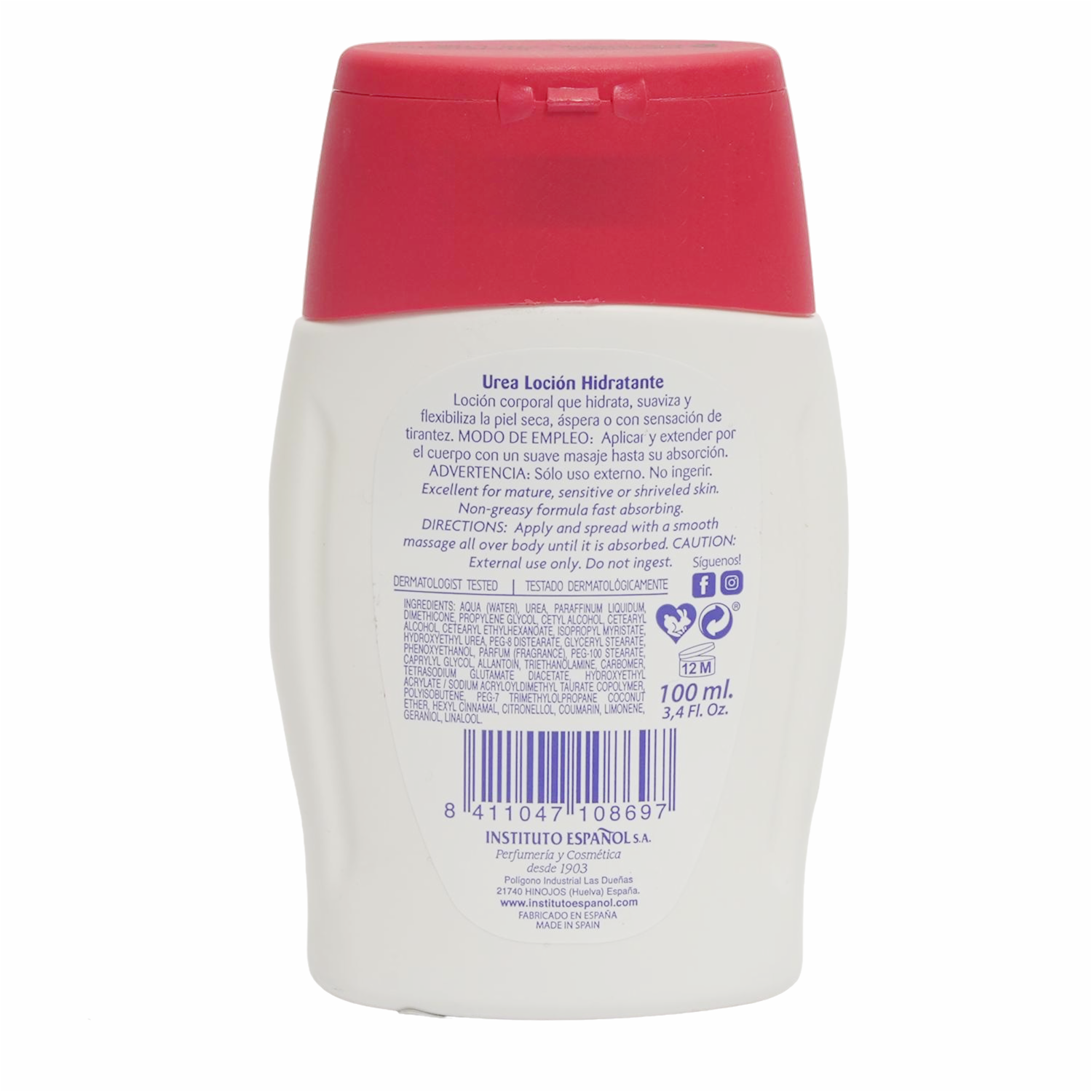 Crema Corporal Hidratante A Base De Úrea INSTITUTO ESPAÑOL Presentación De 100 Ml - Imagen 4