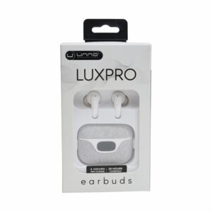 Audífonos Con Estuche De Carga Con Indicador Luxpro Blanco UNNO TEKNO