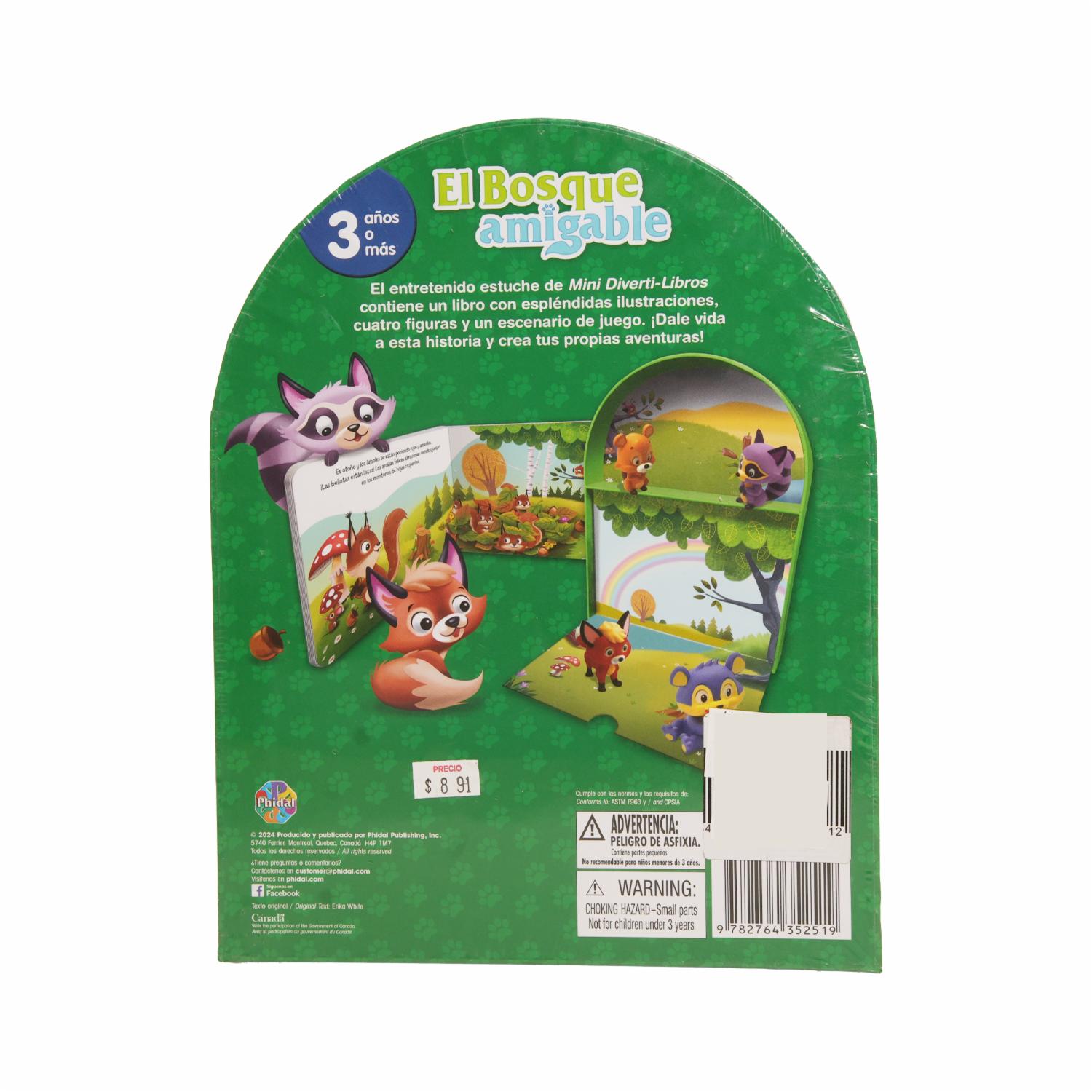Libro El Bosque Amigable Mini Divertilibros PHIDAL 5 Páginas - Imagen 2