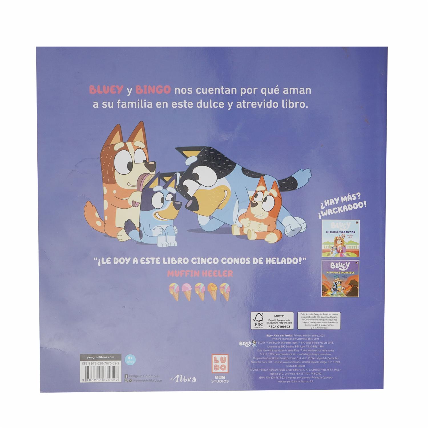 Libro Bluey. Amo A Mi Familia PENGUIN 25 Páginas