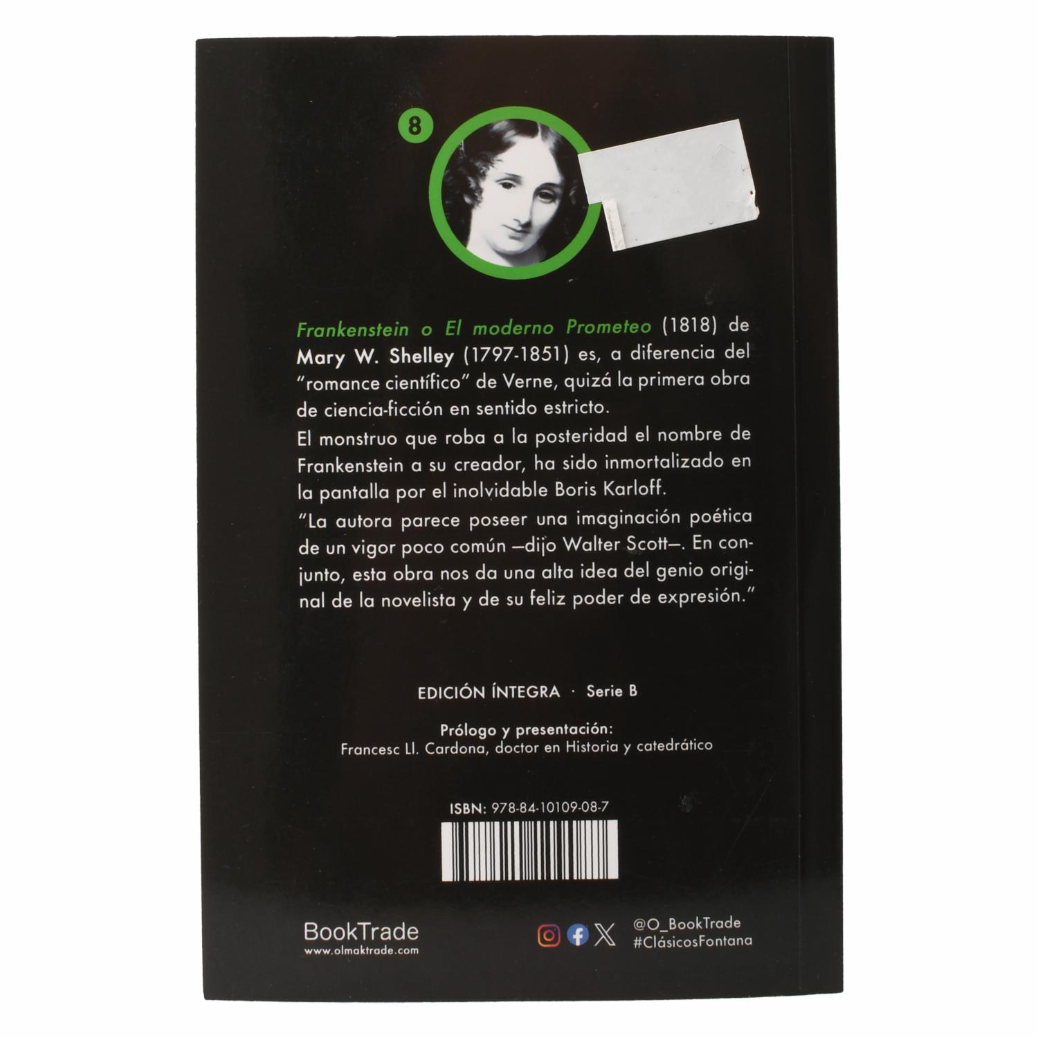 Libro Frankenstein FONTANA 256 Páginas - Imagen 2