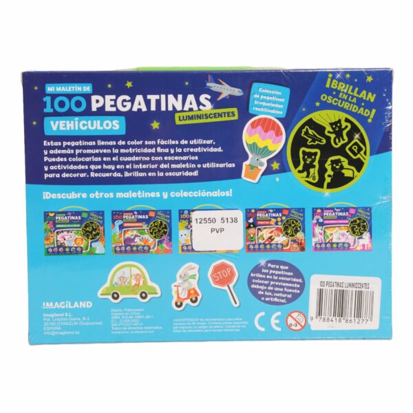 Libro Mi Maletín De Actividades 100 Pegatinas Luminiscentes IMAGILAND 16 Páginas - Imagen 2