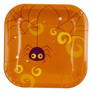 Plato Tendido Diseño Halloween Araña PARTY TIME 10 Piezas