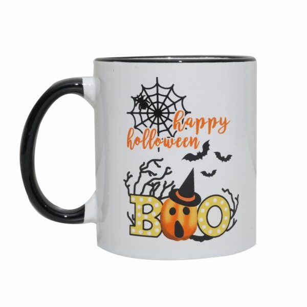Jarro Cerámica Halloween Asa Negra FREE HOME 11 Onzas
