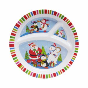 Plato Navideño Con 3 Divisiones JOY 20,32 Cm