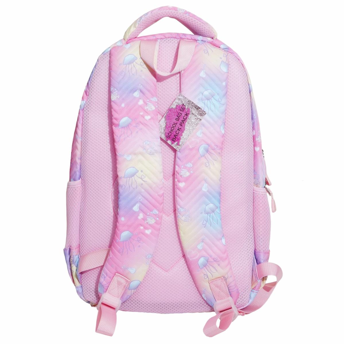 Set Mochila Lonchera Y Cartuchera Pink MY WAY Set X3