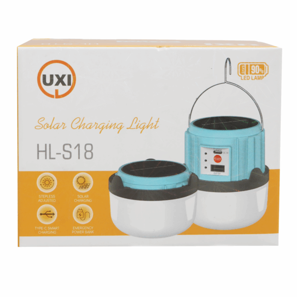 Foco Recargable Con Panel Solar Hl-S18 UXI Led - Imagen 2