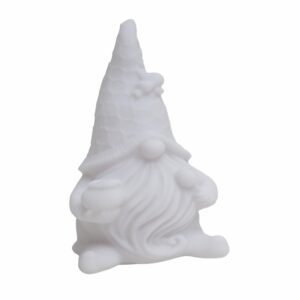 Adorno Navideño Gnomo Blanco Con Luz Led HE WEI 1 Pieza