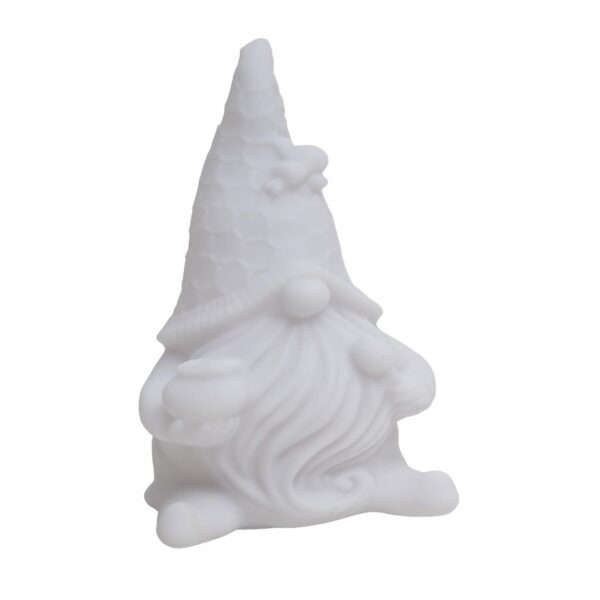 Adorno Navideño Gnomo Blanco Con Luz Led HE WEI 1 Pieza