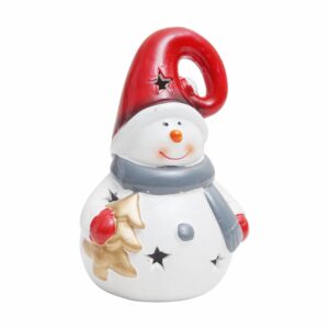 Figura Decorativa Navideña Muñeco De Nieve Surtido Con Gorro KOOME Batería
