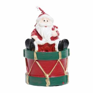 Vela Decorativa Santa Claus En Tambor JOY Pequeño