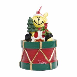 Vela Decorativa Reno Navideño En Tambor JOY Pequeño