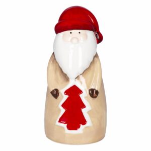 Adorno Navideño Cerámica Santa Natural JOY 1 Pieza