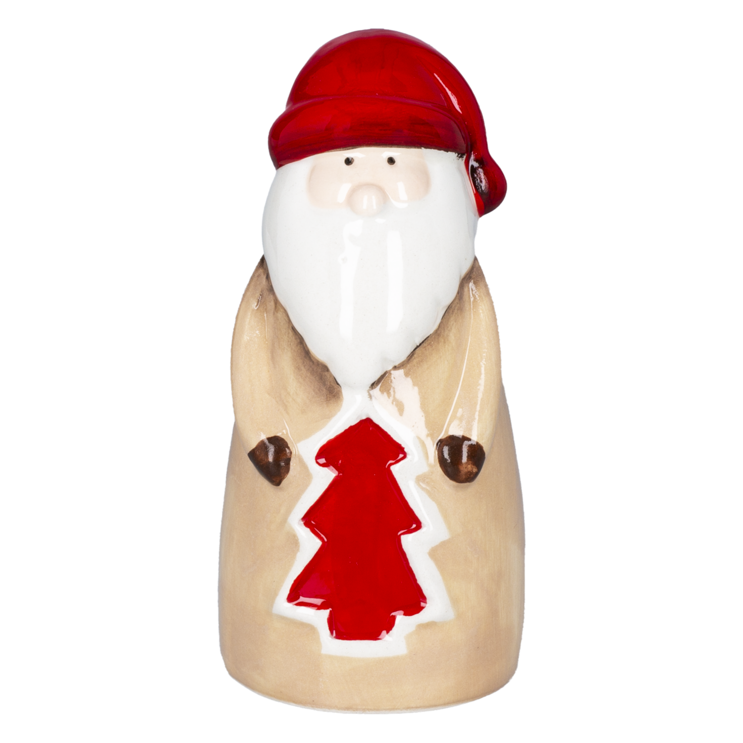 Adorno Navideño Cerámica Santa Natural JOY 1 Pieza - Imagen 2