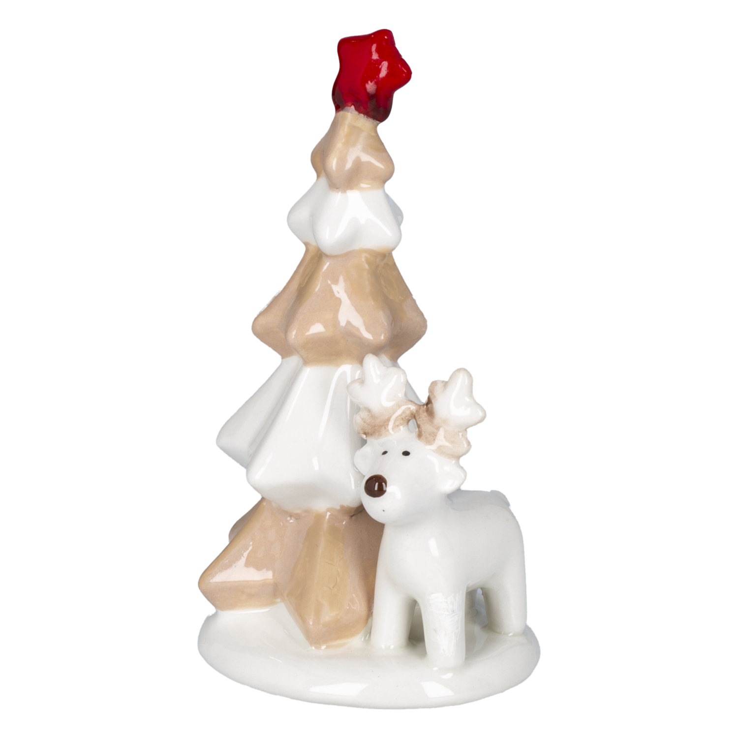 Adorno Navideño Cerámica Árbol Reno JOY 1 Pieza - Imagen 2