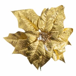 Pick Navideño Ponsetia Dorada JOY 23 Cm