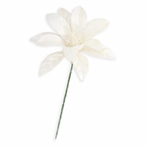 Flor Navideña Blanca JOY 23 Cm