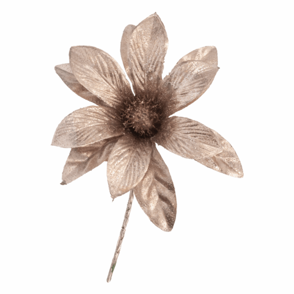 Flor Navideña Palo De Rosa JOY 23 Cm - Imagen 2