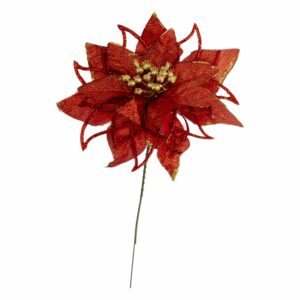 Flor Navideña Rojo JOY 18 Cm