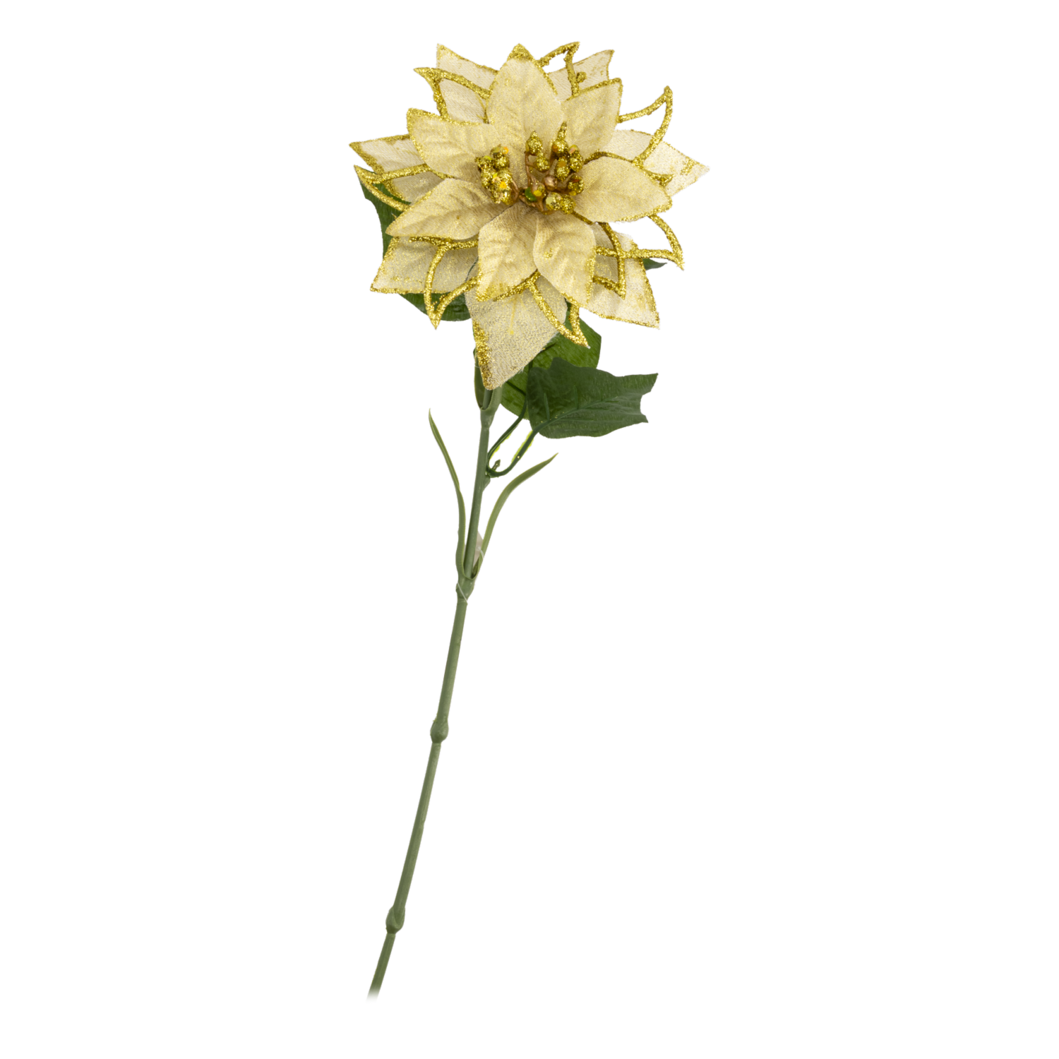 Flor Navideña Dorada JOY 48 Cm - Imagen 2