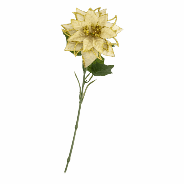 Flor Navideña Dorada JOY 48 Cm - Imagen 2