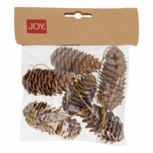 Set Piñas Decorativas De Pino Navideñas JOY 6 PZ