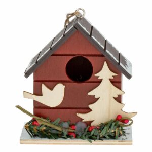 Colgante Navideño Casa De Pájaros Para Árbol JOY 7X7X4 CM