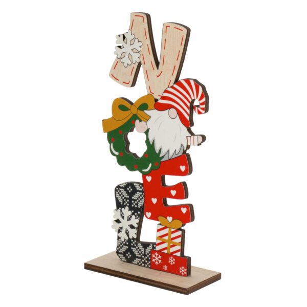 Decoración Para Mesa Navideño Papa Noel De Madera JOY 20X8.8X4 CM - Imagen 3