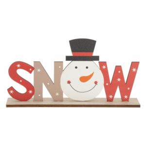 Decoración Para Mesa Navideña Muñeco De Nieve JOY 22X12X4 CM