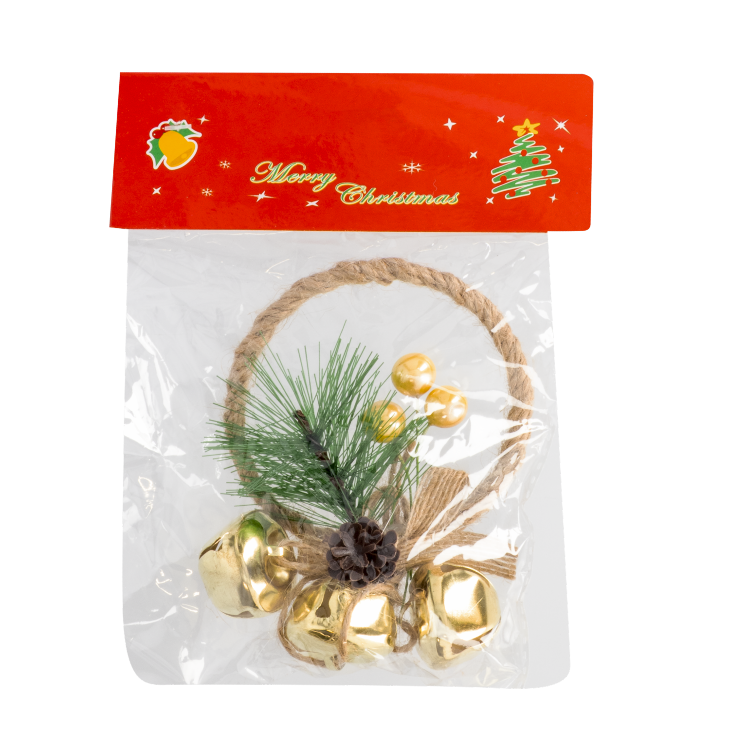 Adorno Navideño Colgante Con Campanas Circular JOY 15X8X1.5 Cm - Imagen 2