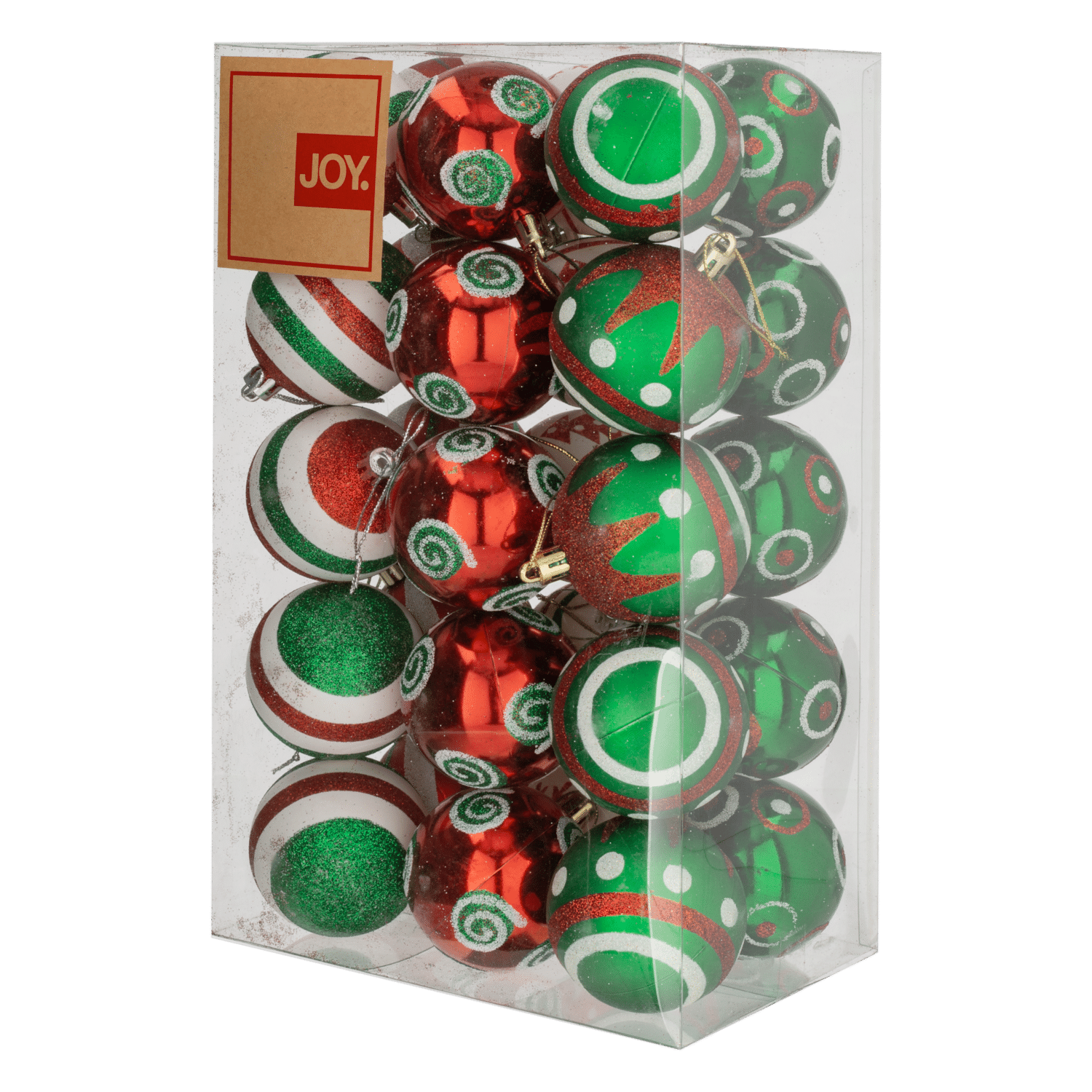 Set Bombillos Navideños Rojo Verde Caramelo Decorado 6Cm JOY 44 Piezas - Imagen 2