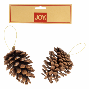 Set Adorno Navideño Colgante Piña JOY 8 Cm