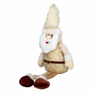 Adorno Navideño Papa Noel Sentado Dorado JOY 18X46 Cm