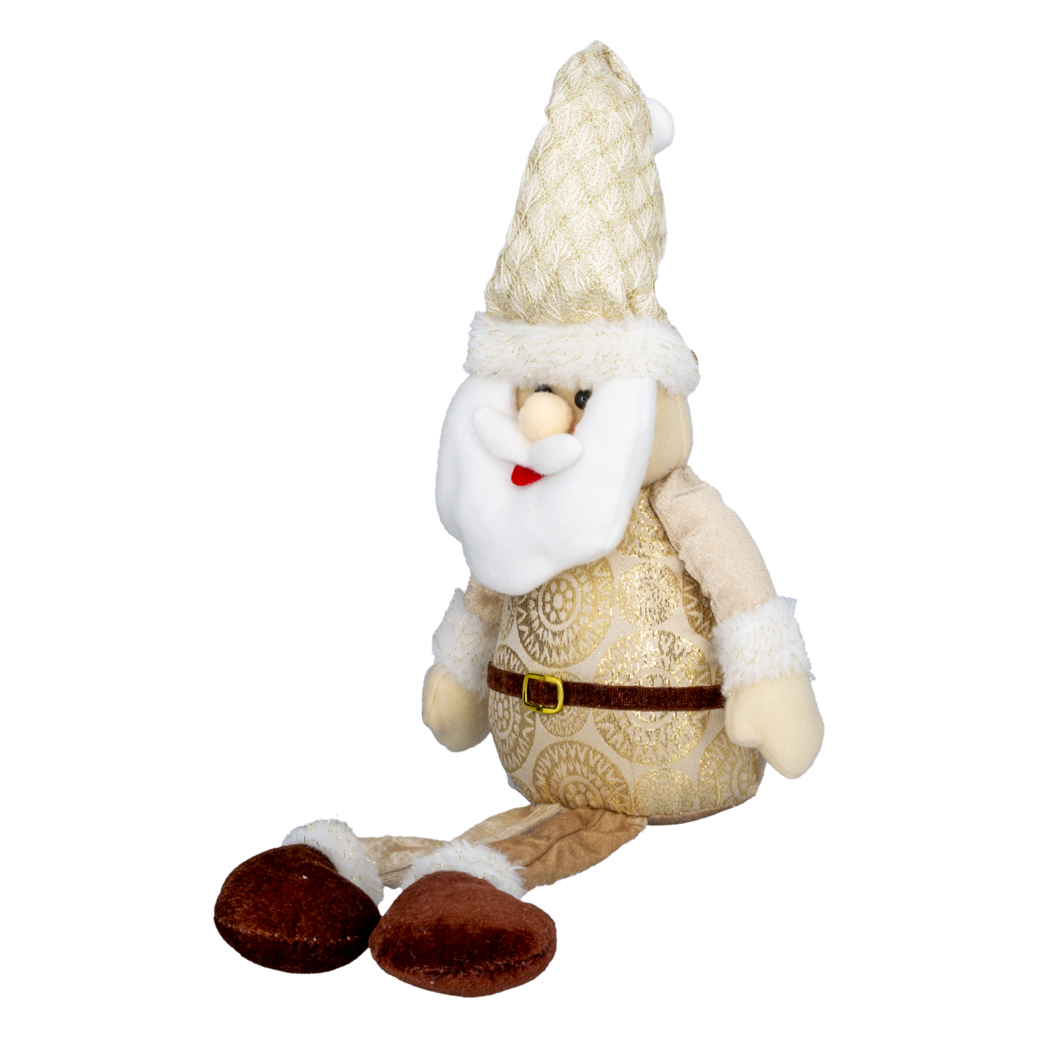 Adorno Navideño Papa Noel Sentado Dorado JOY 18X46 Cm - Imagen 2