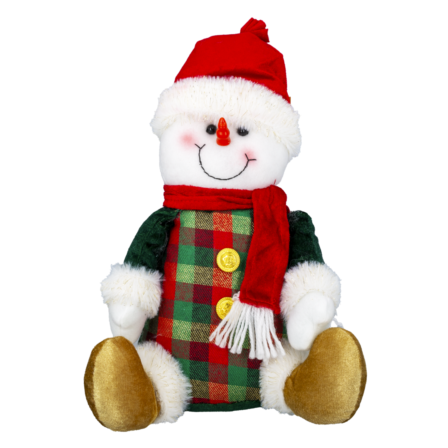 Adorno Navideño Muñeco De Nieve Sentado JOY 28 Cm - Imagen 2