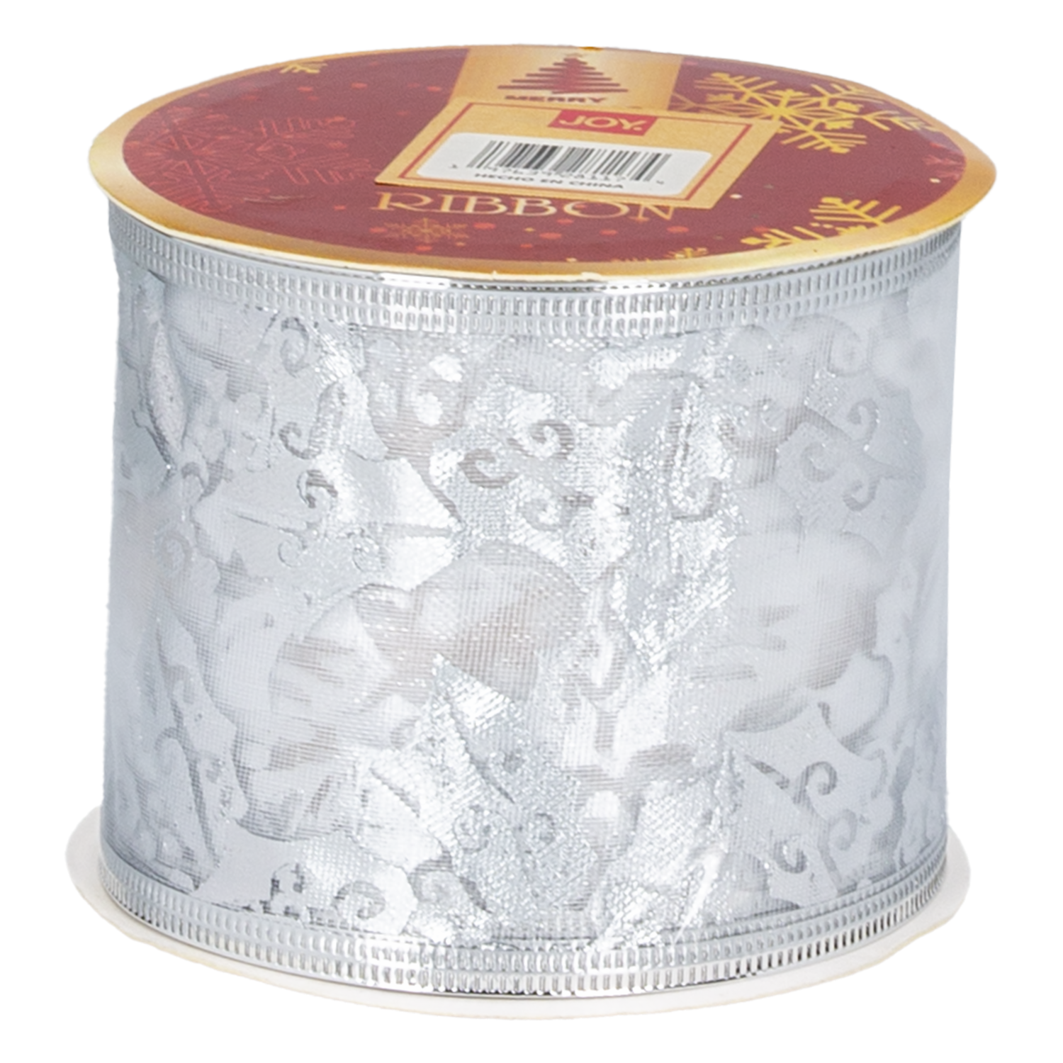 Cinta Navideña Plata Lentejuela Estrella JOY 6X270 Cm - Imagen 2