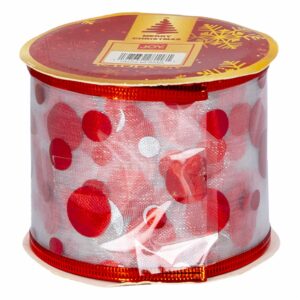 Cinta Navideña Roja Lentejuela Estrella JOY 6X270 Cm