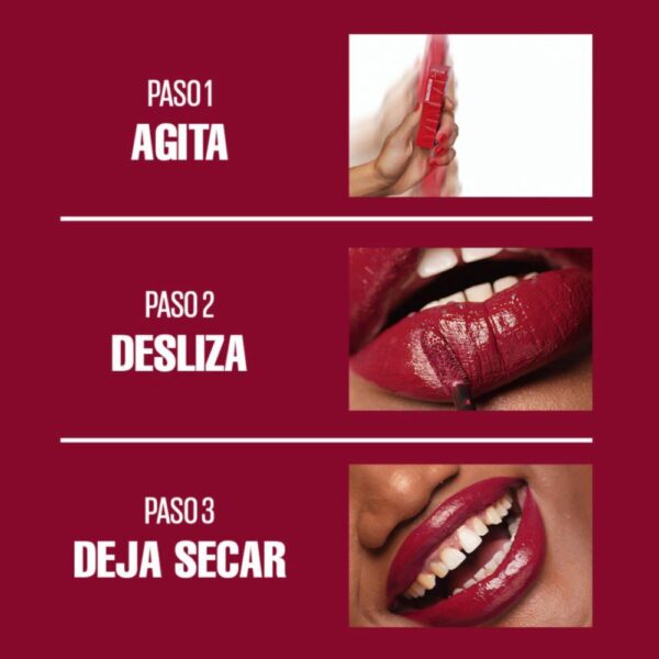 Labial Líquido Vinyl Ink Acabado Brillante Tono 30 Unrivaled MAYBELLINE NEW YORK 4.2 Ml - Imagen 5