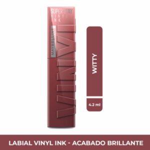 Labial Líquido Vinyl Ink Acabado Brillante Tono 40 Witty MAYBELLINE NEW YORK 4.2 Ml
