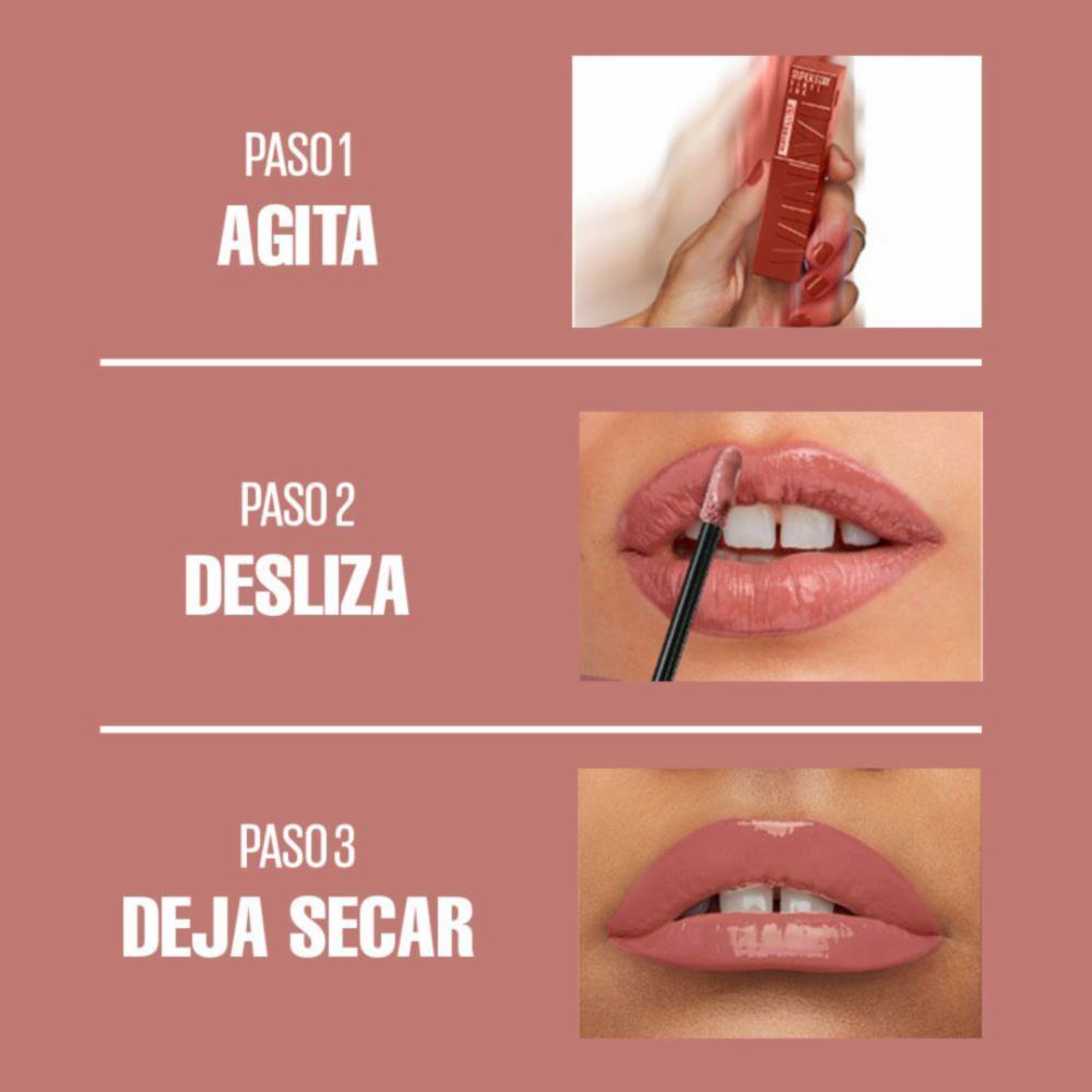 Labial Líquido Vinyl Ink Acabado Brillante Tono Captivated MAYBELLINE NEW YORK 4.2 Ml - Imagen 5