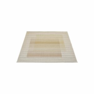 Alfombra Modelo Mundo Cuadrícula Doble, Tonos Beige Con Naranja THREE CARPENTS 135 x 190 Cm